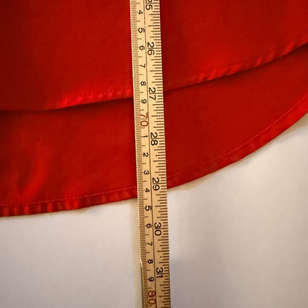 Boutique Women Red Zip V-Neck 3/4 Tab Sleeve Blouse Plus Size 1X - Picture 5 of 6